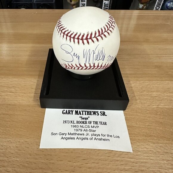 Gary Matthews Sr. Autographed MLB Baseball Angles TRISTAR 7066823 - Picture 1 of 5